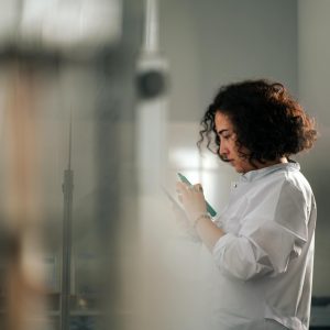 Scientist in White Shirt