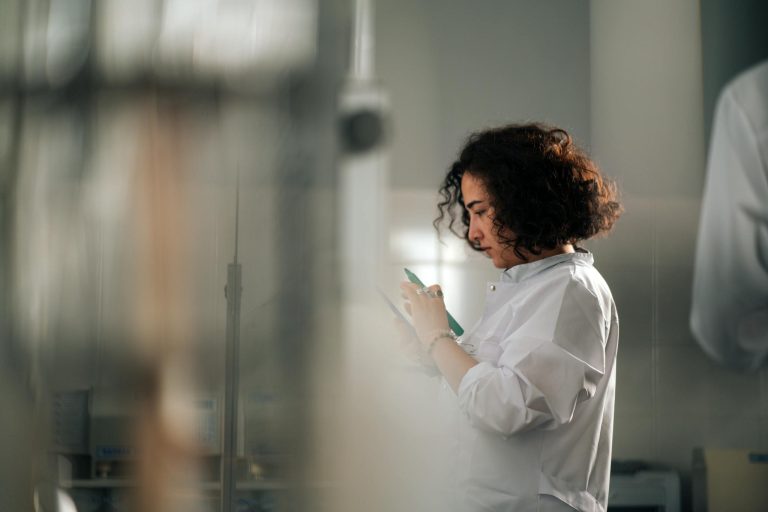 Scientist in White Shirt